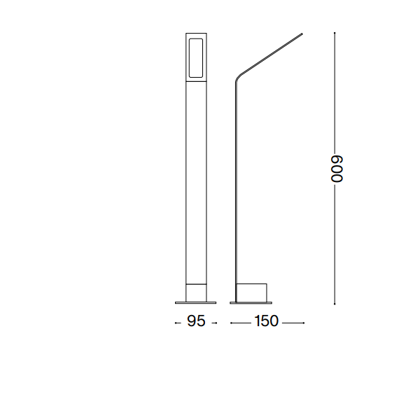 LED Градинска лампа AGOS PT H60 COFFEE 3000K 326689 Ideal Lux  IP54 | Osvetlenieto.bg