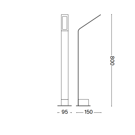 LED Градинска лампа AGOS PT H80 ANTRACITE 3000K 254319 Ideal Lux  IP54 | Osvetlenieto.bg