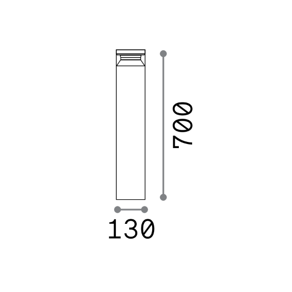 LED Градинска лампа BOEING PT H070 COFFEE 346700 Ideal Lux  IP65 | Osvetlenieto.bg
