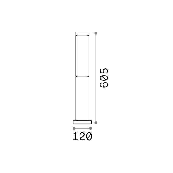 LED Градинска лампа ETERE PT ANTRACITE 3000K 246932 Ideal Lux  IP44 | Osvetlenieto.bg