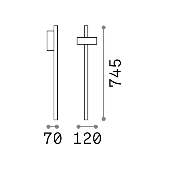 LED Градинска лампа HUB PT H074 251226 Ideal Lux  IP54 | Osvetlenieto.bg