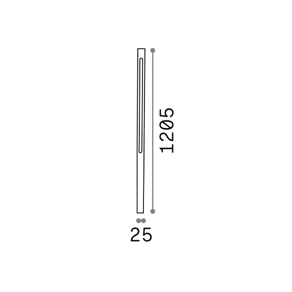 LED Градинска лампа JEDI PT H120 NERO 293196 Ideal Lux  IP65 | Osvetlenieto.bg