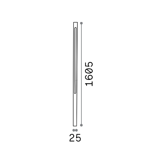 LED Градинска лампа JEDI PT H160 ANTRACITE 306803 Ideal Lux  IP65 | Osvetlenieto.bg