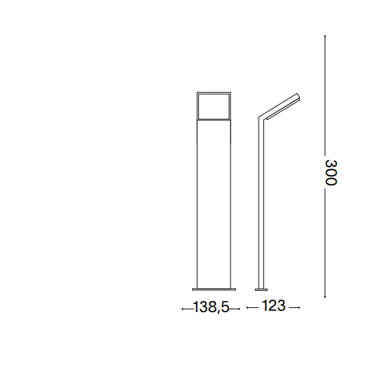 LED Градинска лампа STYLE PT H030 NERO 3000K 369662 Ideal Lux  IP54 | Osvetlenieto.bg