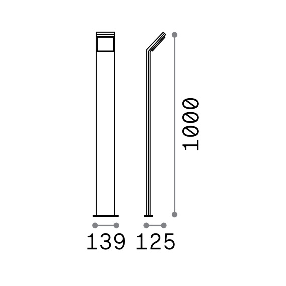 LED Градинска лампа STYLE PT H100 ANTRACITE 3000K 246871 Ideal Lux  IP54 | Osvetlenieto.bg