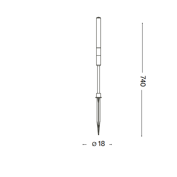 LED Градинска лампа TWIGGY LINE PT H74 COFFEE 347875 Ideal Lux  IP65 | Osvetlenieto.bg