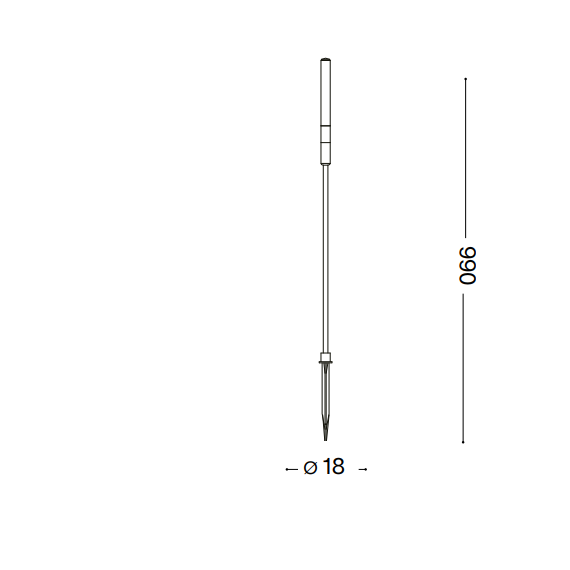 LED Градинска лампа TWIGGY LINE PT H99 NERO 348346 Ideal Lux  IP65 | Osvetlenieto.bg
