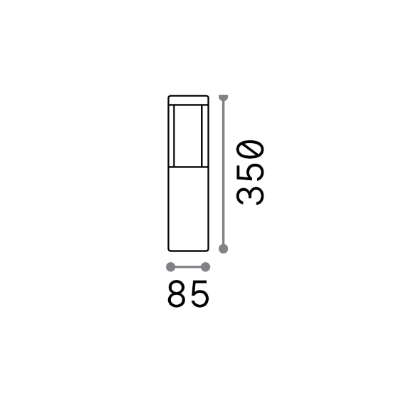 LED Градинска лампа TIFONE PT H35 250977 Ideal Lux  IP65 | Osvetlenieto.bg