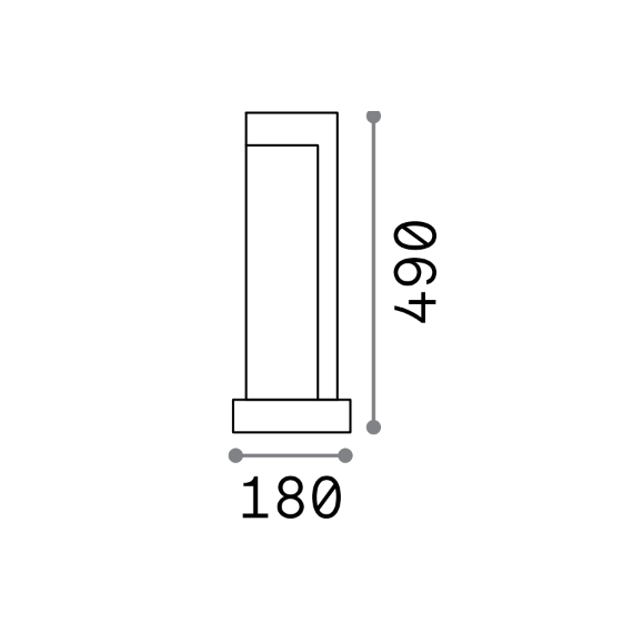 LED Градинска лампа TITANO PT H49 3000K 246994 Ideal Lux  IP55 | Osvetlenieto.bg
