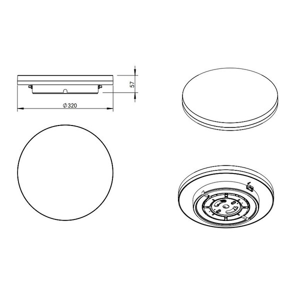 LED плафон Radium Star 320mm 20W Power Select CCT 3K/4K/6K IP54 | Osvetlenieto.bg