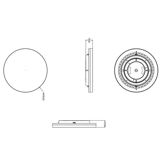 LED плафон Radium Star 450mm 36W Power Select CCT 3K/4K/6K IP54 | Osvetlenieto.bg