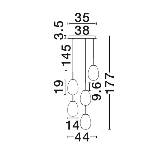 LED Полилей BRITA 9009342 NovaLuce 20W 3000K Triac Dimmable | Osvetlenieto.bg