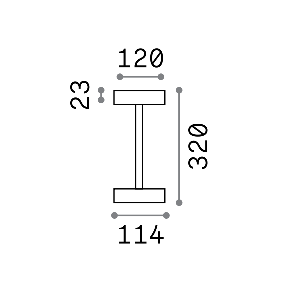 LED Външна настолна лампа TOFFEE TL NERO 328614 Ideal Lux  IP54 | Osvetlenieto.bg
