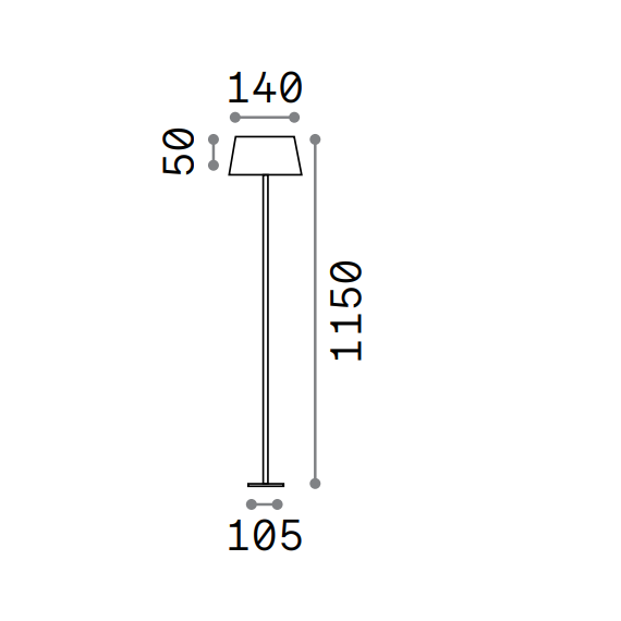 LED Външна стояща лампа PURE PT BIANCO 311708 Ideal Lux  IP54 | Osvetlenieto.bg