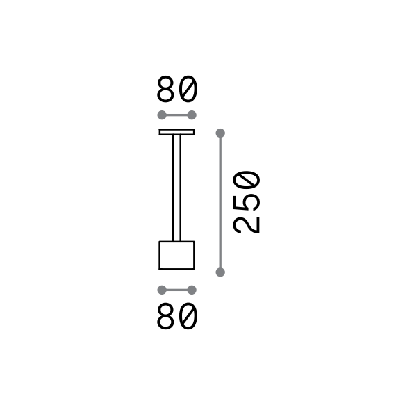 LED Външна стояща лампа TOFFEE PT D080 H025 ANTRACITE 347745 Ideal Lux  IP65 | Osvetlenieto.bg