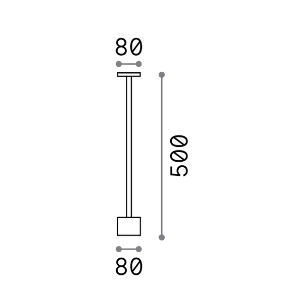 LED Външна стояща лампа TOFFEE PT D080 H050 NERO 347790 Ideal Lux  IP65 | Osvetlenieto.bg