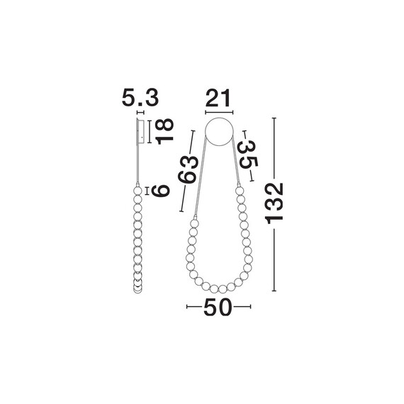 LED Аплик PERLA 9695204 NovaLuce 56W 3000K Triac Dimmable | Osvetlenieto.bg