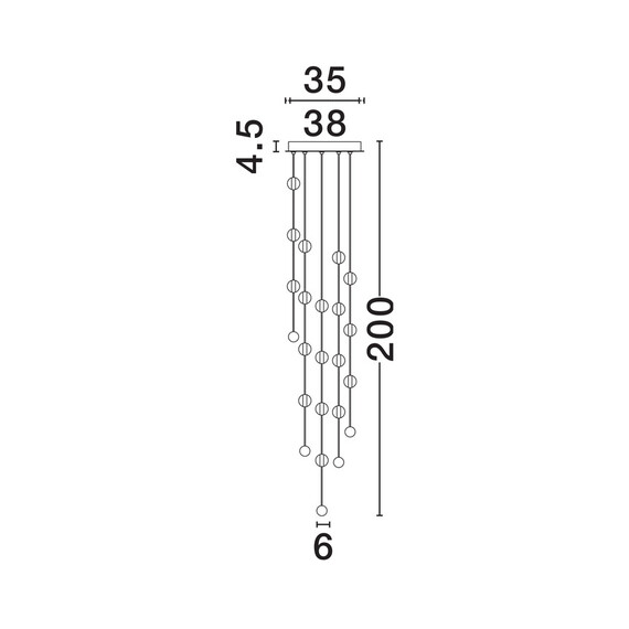 LED Полилей ALCINOE 9511018 NovaLuce 64W 3000K Triac Dimmable | Osvetlenieto.bg
