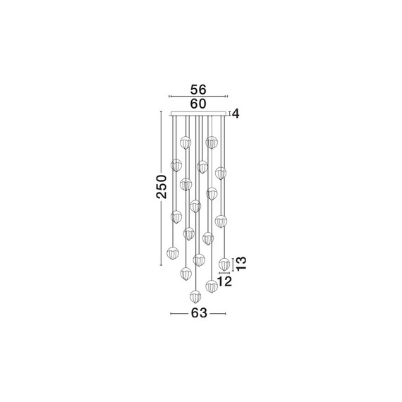 LED Полилей ALICIA 9124126 NovaLuce 90W 3000K Triac Dimmable | Osvetlenieto.bg