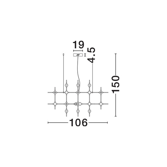LED Полилей ATOMO 9180630 NovaLuce 84W 3000K | Osvetlenieto.bg