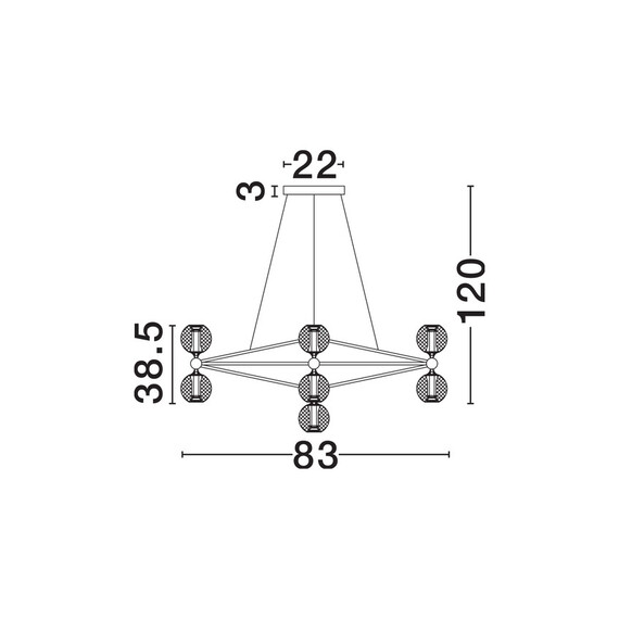 LED Полилей BELINDA 9695300 NovaLuce 42W 3000K Triac Dimmable | Osvetlenieto.bg