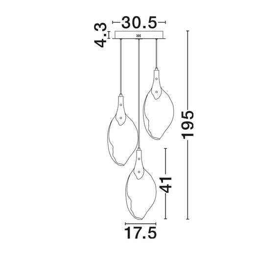LED Полилей BELLINA 9187012 NovaLuce 24W 3000K Triac Dimmable | Osvetlenieto.bg