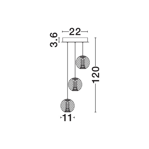 LED Полилей BRILLANTE 9695208 NovaLuce 16W 3200K Triac Dimmable | Osvetlenieto.bg