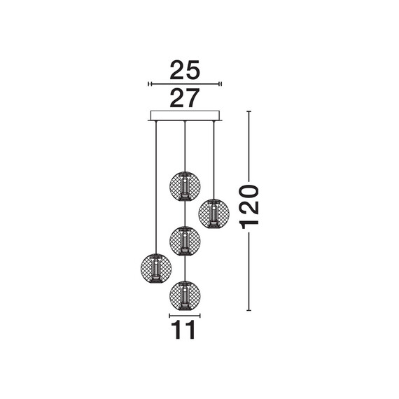 LED Полилей BRILLANTE 9695209 NovaLuce 25W 3200K Triac Dimmable | Osvetlenieto.bg
