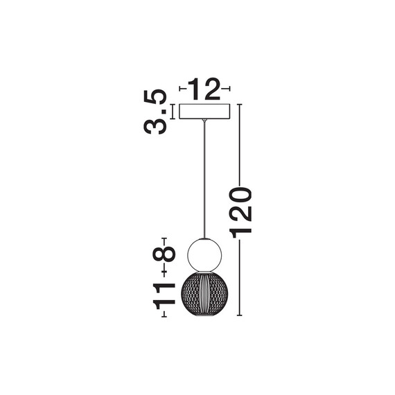 LED Полилей BRILLE 9511020 NovaLuce 7W 3200K | Osvetlenieto.bg