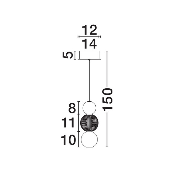 LED Полилей BRILLE 9511030 NovaLuce 6W 3200K | Osvetlenieto.bg