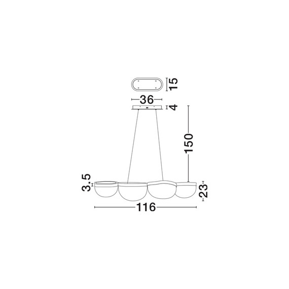 LED Полилей CLAIR 9187001 NovaLuce 43W 3500K Triac Dimmable | Osvetlenieto.bg