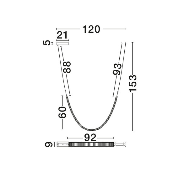 LED Полилей LAZURA 9124106 NovaLuce 56W 3000K Triac Dimmable | Osvetlenieto.bg