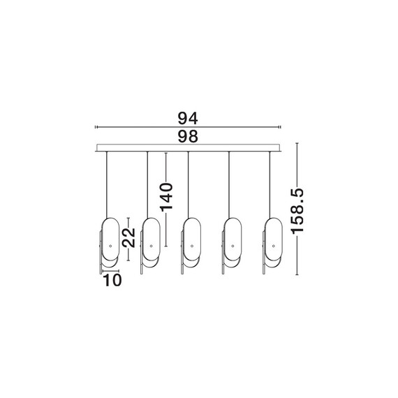 LED Полилей LUCIEN 9214205 NovaLuce 34W 2700K Triac Dimmable | Osvetlenieto.bg
