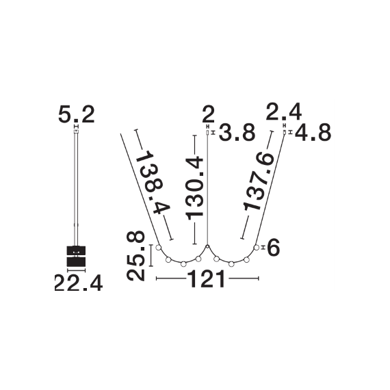 LED Полилей LUMA 9333211 NovaLuce 31W 3000K Triac Dimmable | Osvetlenieto.bg