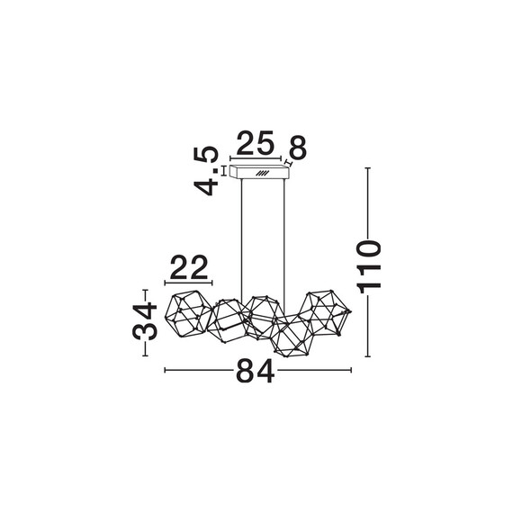 LED Полилей NEBULA 9186900 NovaLuce 25W 3000К | Osvetlenieto.bg