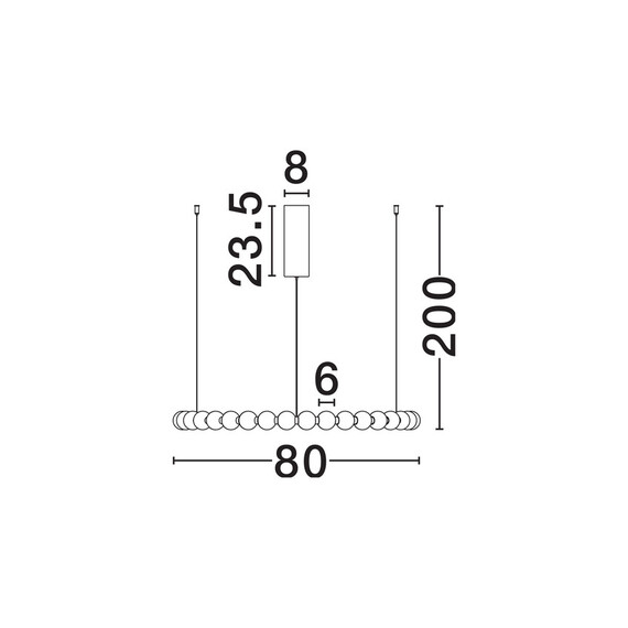 LED Полилей PERLA 9186917 NovaLuce 72W 3000K | Osvetlenieto.bg