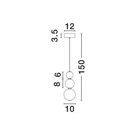 LED Полилей PERLA 9186918 NovaLuce 11W 3000K | Osvetlenieto.bg