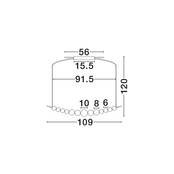 LED Полилей PERLA 9695205 NovaLuce 28W 3000K Triac Dimmable | Osvetlenieto.bg