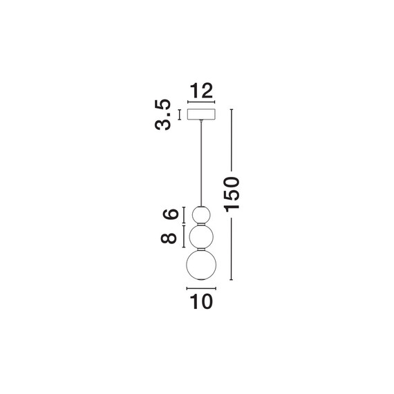 LED Полилей PERLA 9695301 NovaLuce 11W 3000K | Osvetlenieto.bg