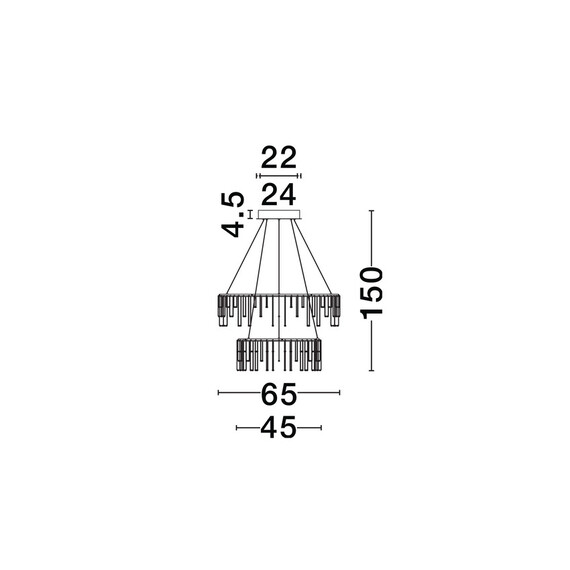 LED Полилей STELLAR 9186968 NovaLuce 41W 3000K Triac Dimmable | Osvetlenieto.bg