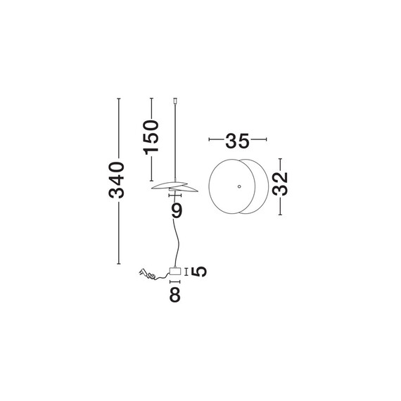 LED Лампион OLEA 9580696 NovaLuce 16W 3000K | Osvetlenieto.bg