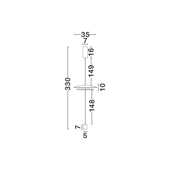 LED Полилей OLOS 9580701 NovaLuce 21W 3000K Triac Dimmable | Osvetlenieto.bg