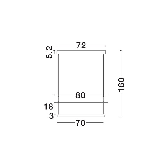 LED Полилей DIONA 9580673 NovaLuce 55W 3000K Triac Dimmable | Osvetlenieto.bg