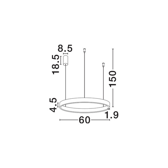 LED Полилей ELOWEN 9345660 NovaLuce 60W 3000K Triac Dimmable | Osvetlenieto.bg