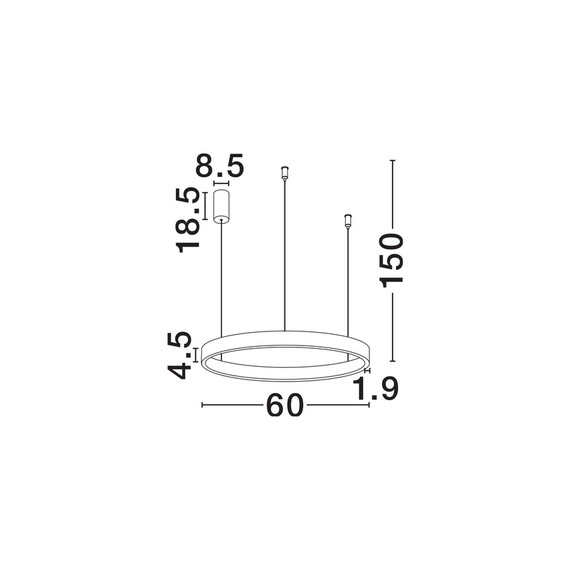 LED Полилей ELOWEN 9345661 NovaLuce 60W 3000K Triac Dimmable | Osvetlenieto.bg