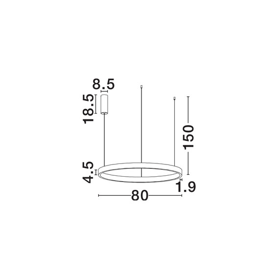 LED Полилей ELOWEN 9345663 NovaLuce 77W 3000K Triac Dimmable | Osvetlenieto.bg