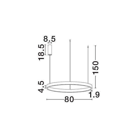 LED Полилей ELOWEN 9345664 NovaLuce 77W 3000K Triac Dimmable | Osvetlenieto.bg
