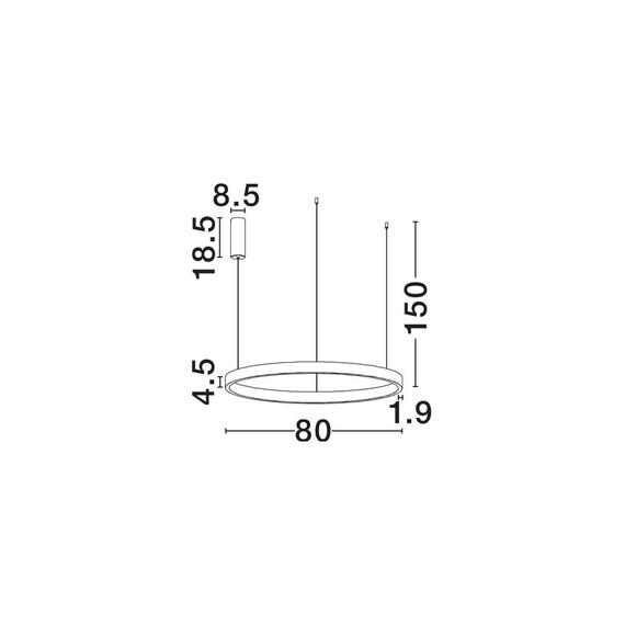 LED Полилей ELOWEN 9345665 NovaLuce 77W 3000K Triac Dimmable | Osvetlenieto.bg