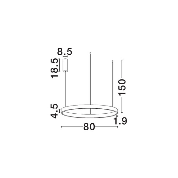 LED Полилей ELOWEN 9345666 NovaLuce 77W 3000K Triac Dimmable | Osvetlenieto.bg