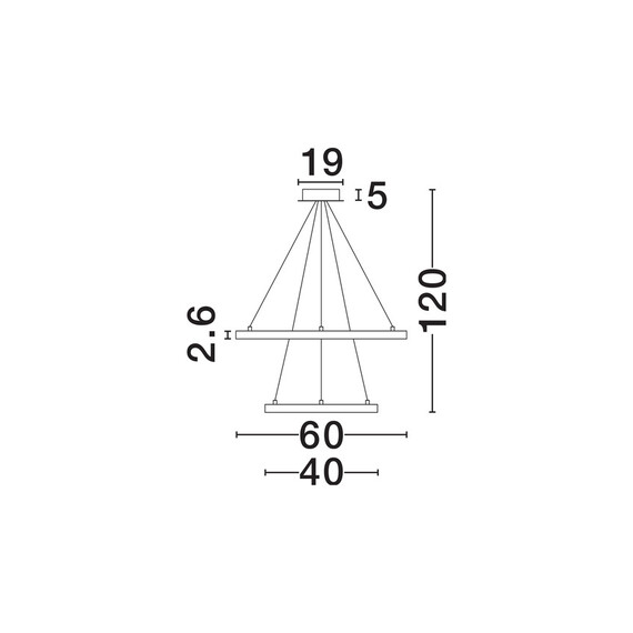LED Полилей EMPATIA 9172864 NovaLuce 60W 3000K Triac Dimmable | Osvetlenieto.bg